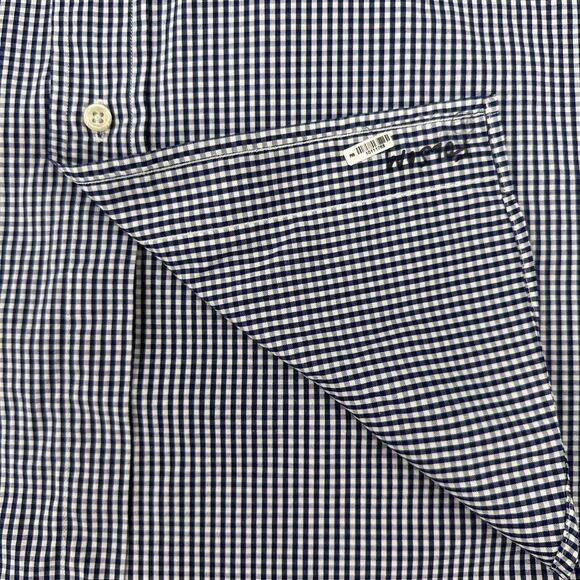 Polo Ralph Lauren Button-Down Shirt Men's Large Blue Plaid Bertrand Preppy‎ Pony - Picture 6 of 7